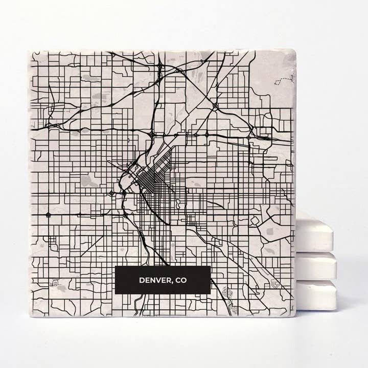 Versatile Coasters - Wholesale Coasters - Denver Modern Map Coasters0