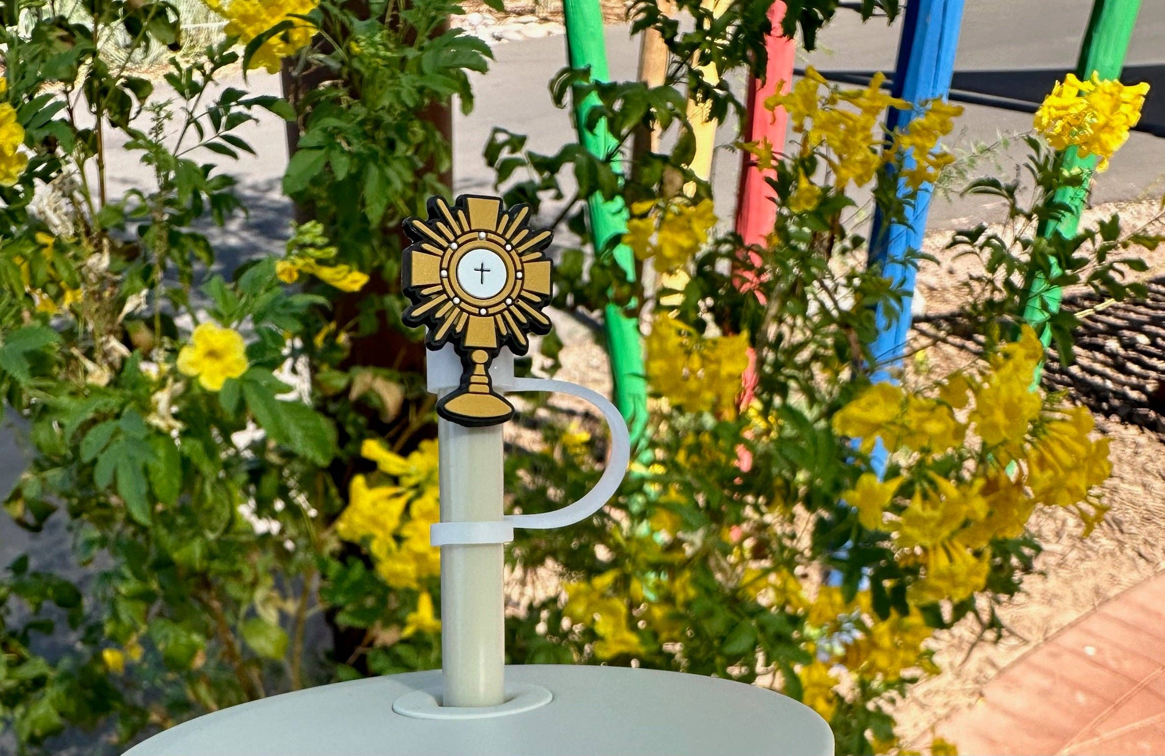 Saintly Heart LLC - Wholesale Drink Topper - Catholic Straw Toppers: Adoration (a 2 pack!)6