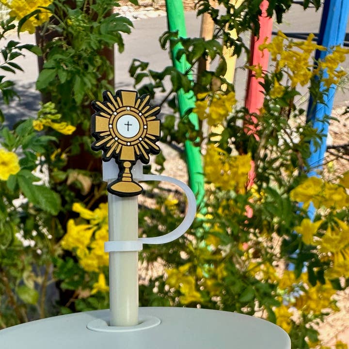 Saintly Heart LLC - Wholesale Drink Topper - Catholic Straw Toppers: Adoration (a 2 pack!)6