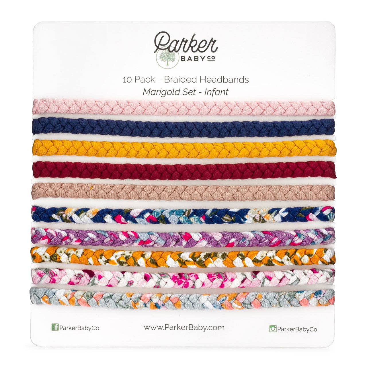 Parker Baby Co. - Wholesale Fashion Headband - Baby - Marigold Set - Braided Headbands - 10 Pack8