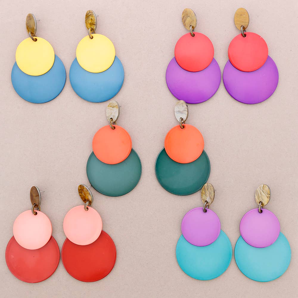 Sonata - Wholesale Hangende/ronde oorbellen - Eslabones oorbellen van hars4