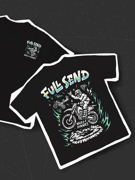 T-shirt Moto Send It pour la vente par Huds + Hanes