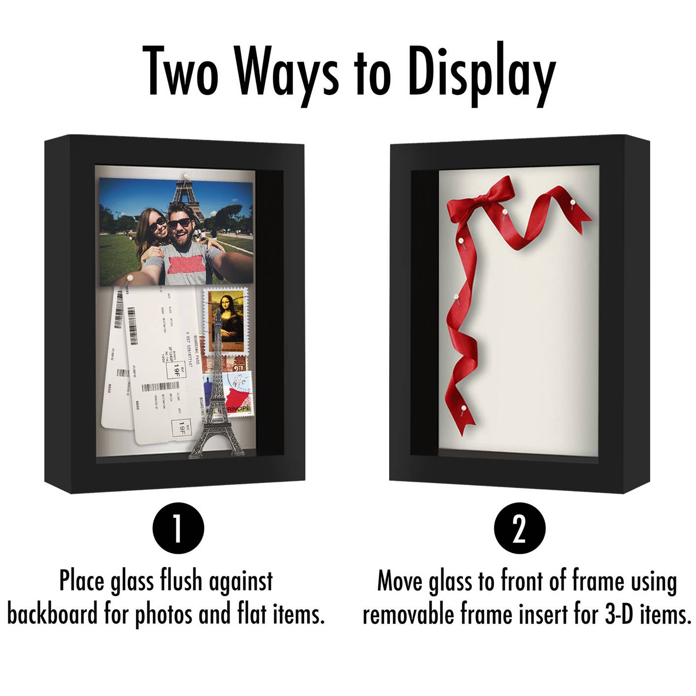Americanflat Shadow Box Frame with Black Molding (2 Pack) for wholesale on Faire25