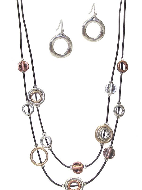 ( A146 ) DUBBELLAAGSE RINGKETTINGSET voor wholesale door Jewelry Max