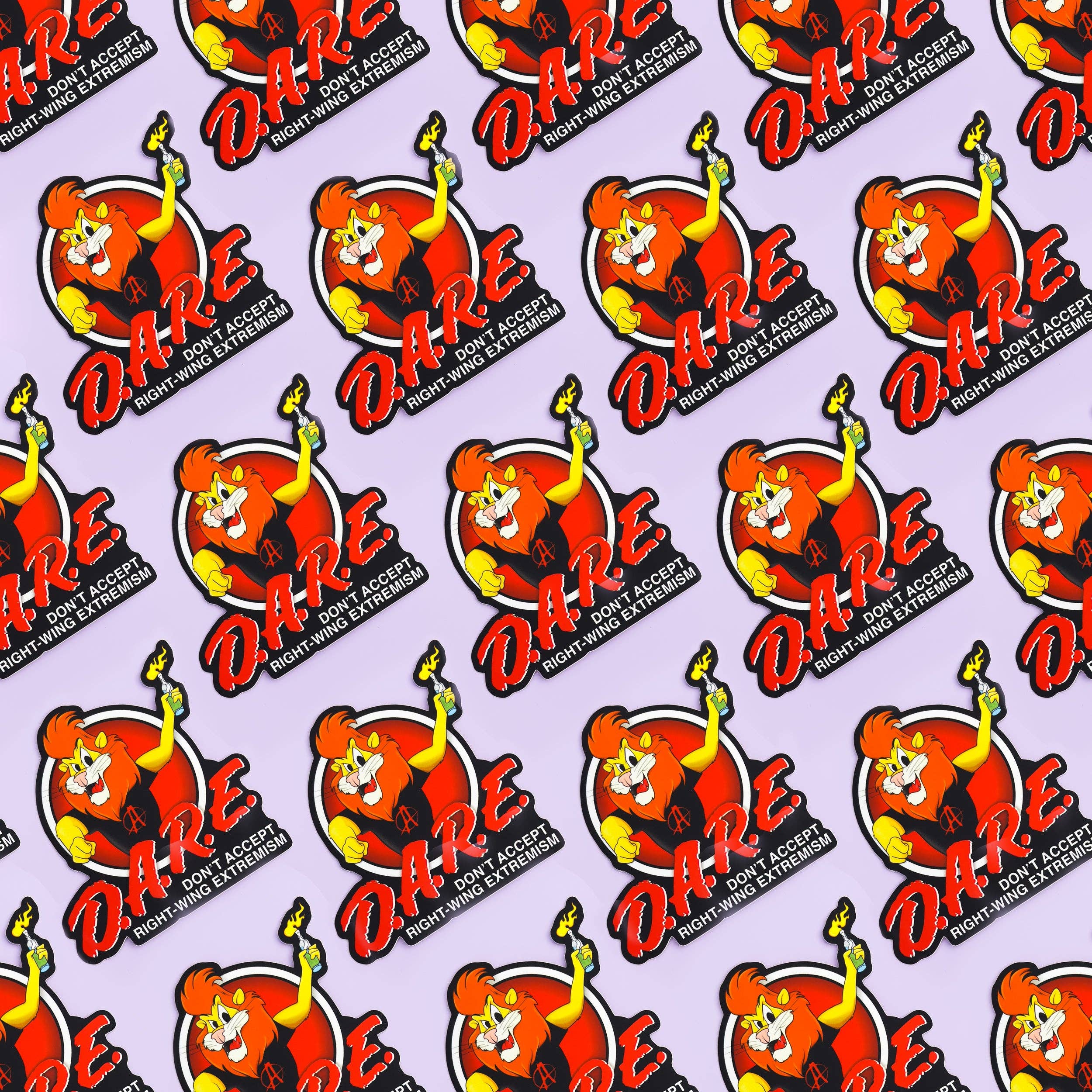 Sassed Studios - Wholesale Sticker - Don't Accept Right-Wing Extremism Matte DARE Sticker2