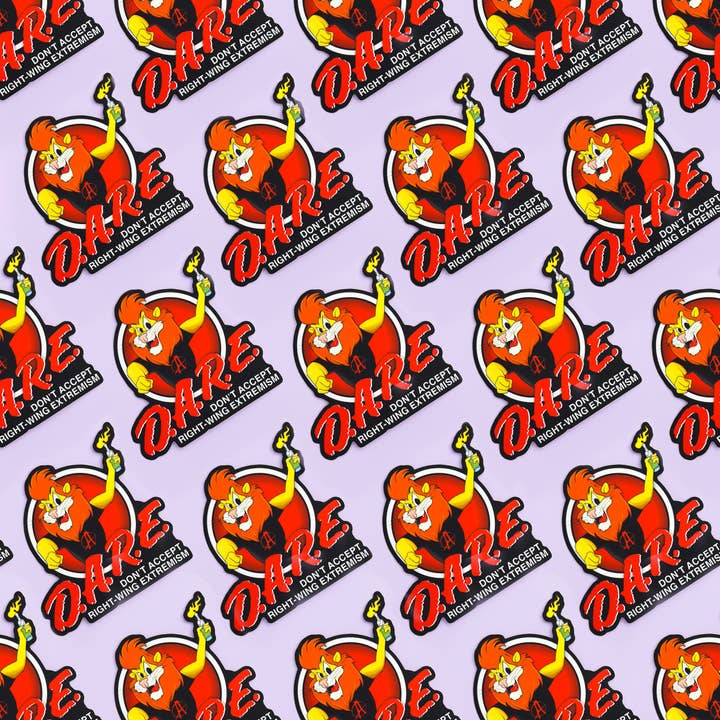 Sassed Studios - Wholesale Sticker - Don't Accept Right-Wing Extremism Matte DARE Sticker2