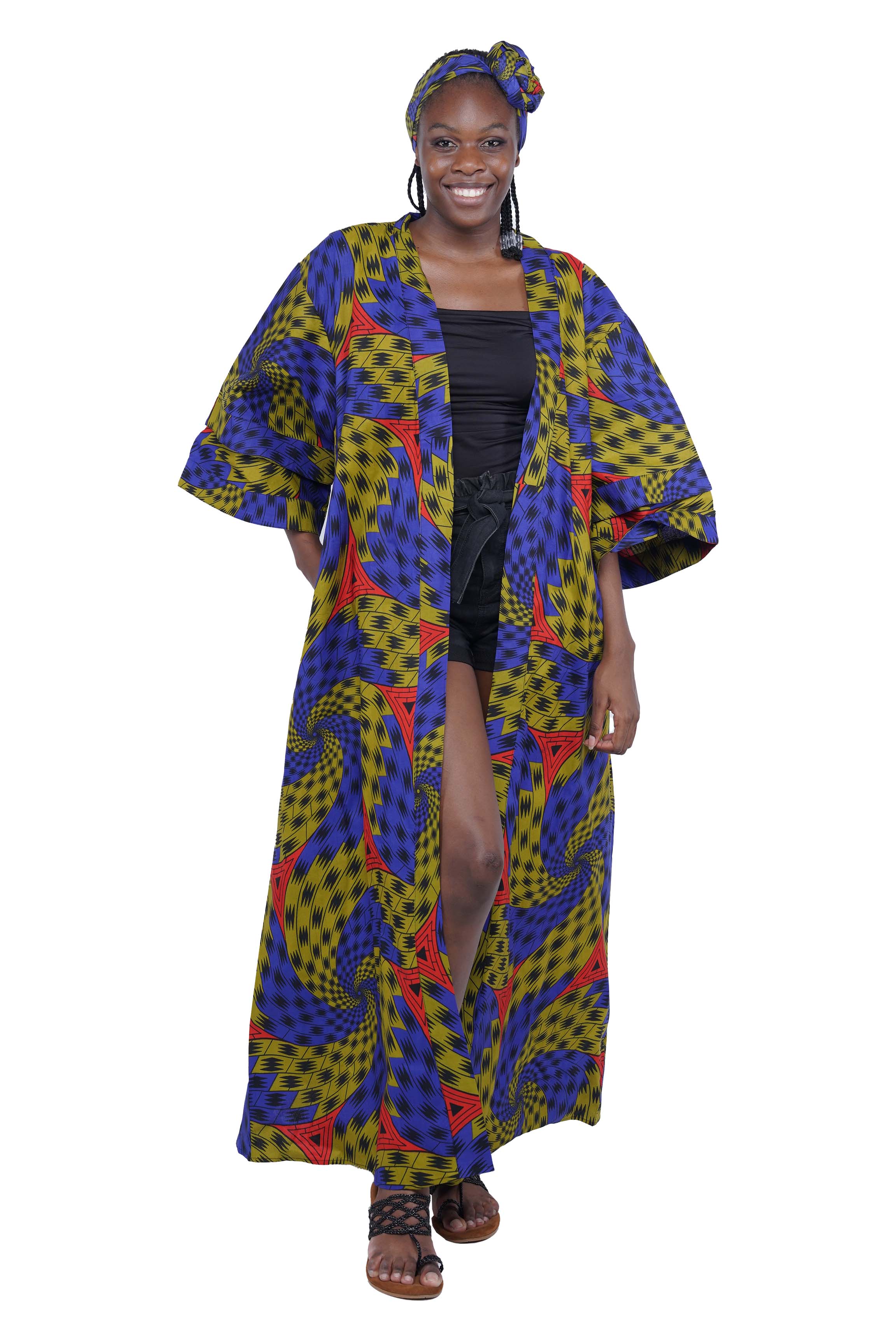 Satsuma Wholesale - Wholesale Kimono – Women's - African Ankara Ladies Casual Long Kimono Jacket | Robe2