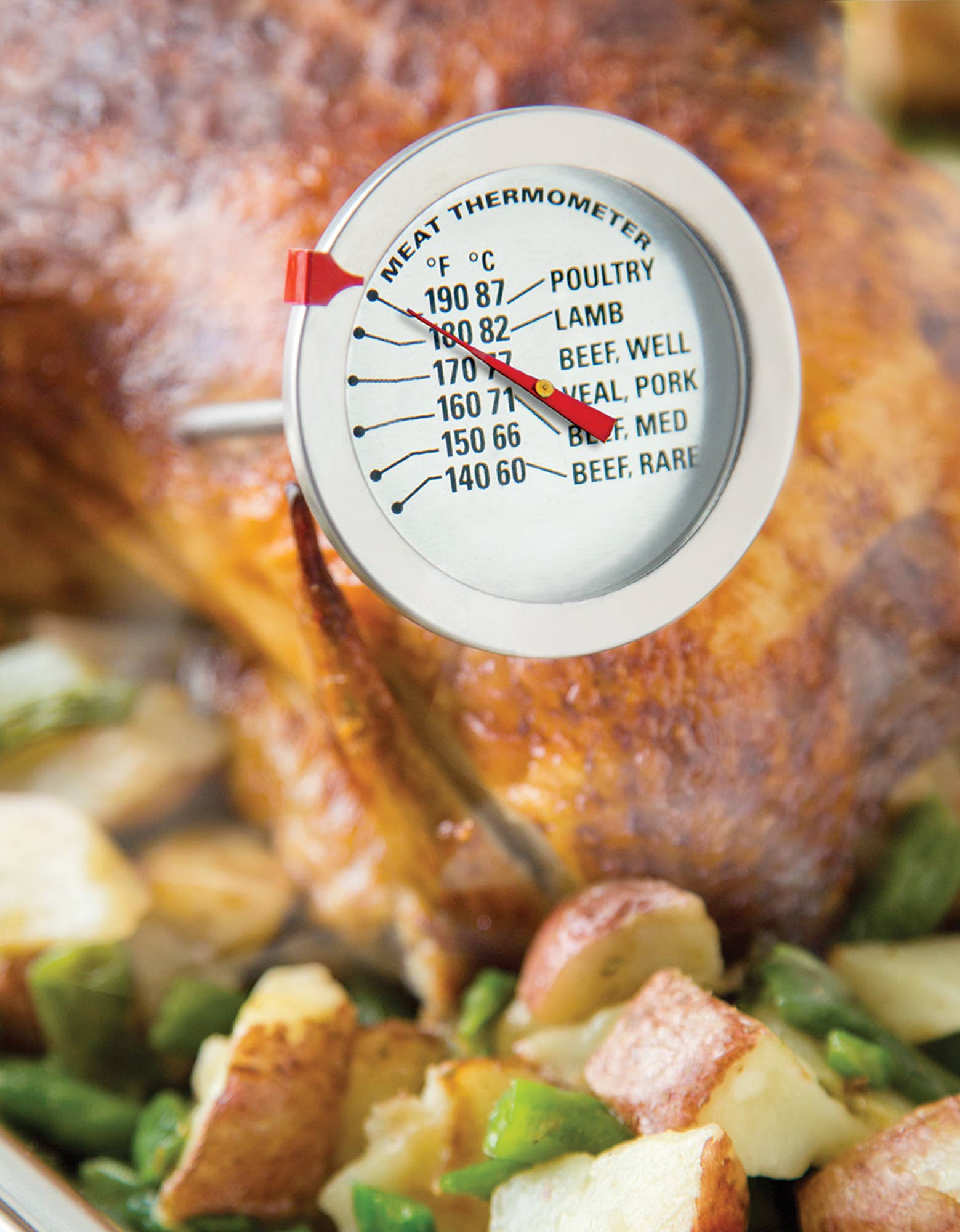 Fox Run Brands - Vente Thermomètre - Thermomètre à viande Fox Run, 2,5 pouces x 2,5 pouces x 5,25 pouces1