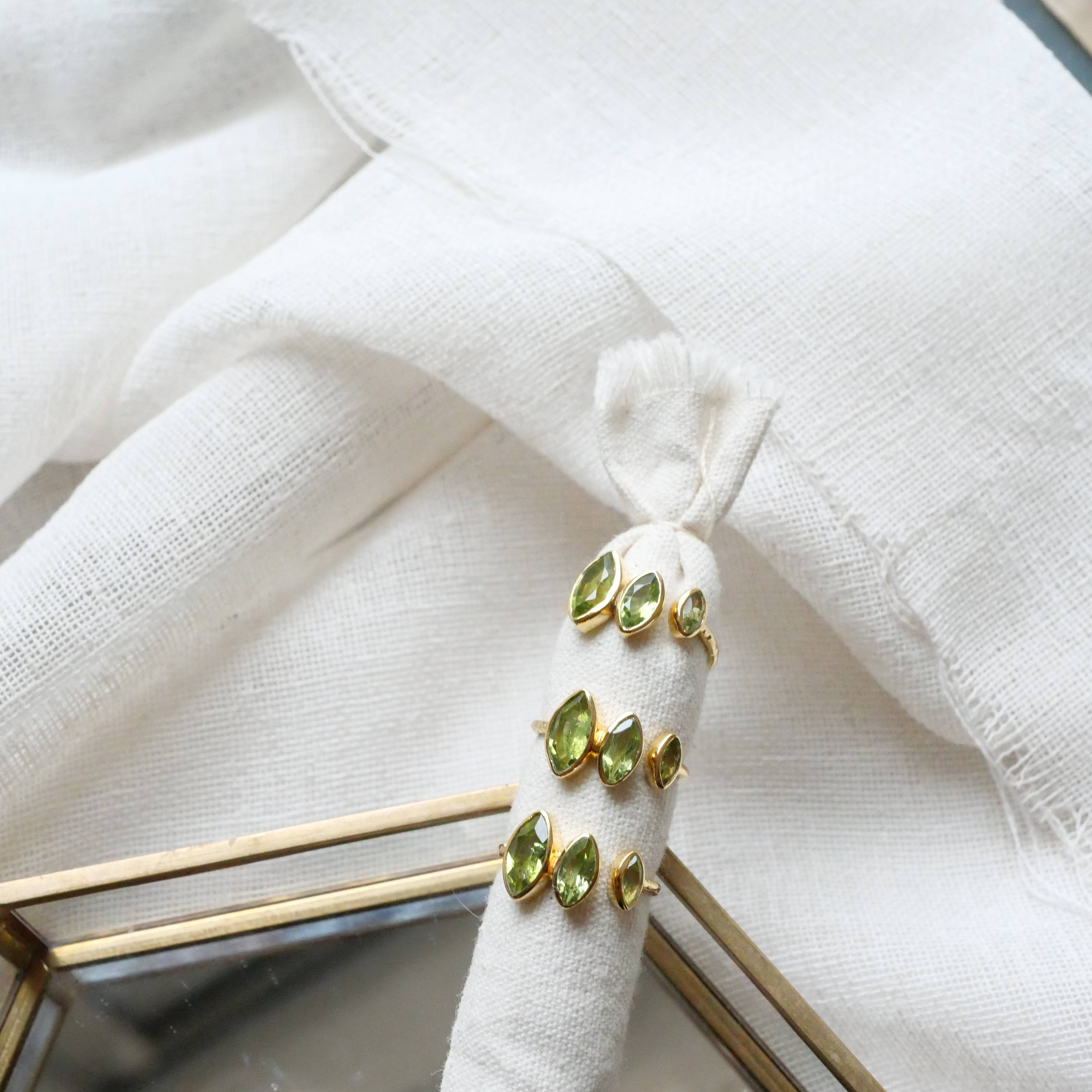 GINANDGER – Anel de pedra única/solitário por atacado – Anel ajustável com pedras à escolha - Dina5