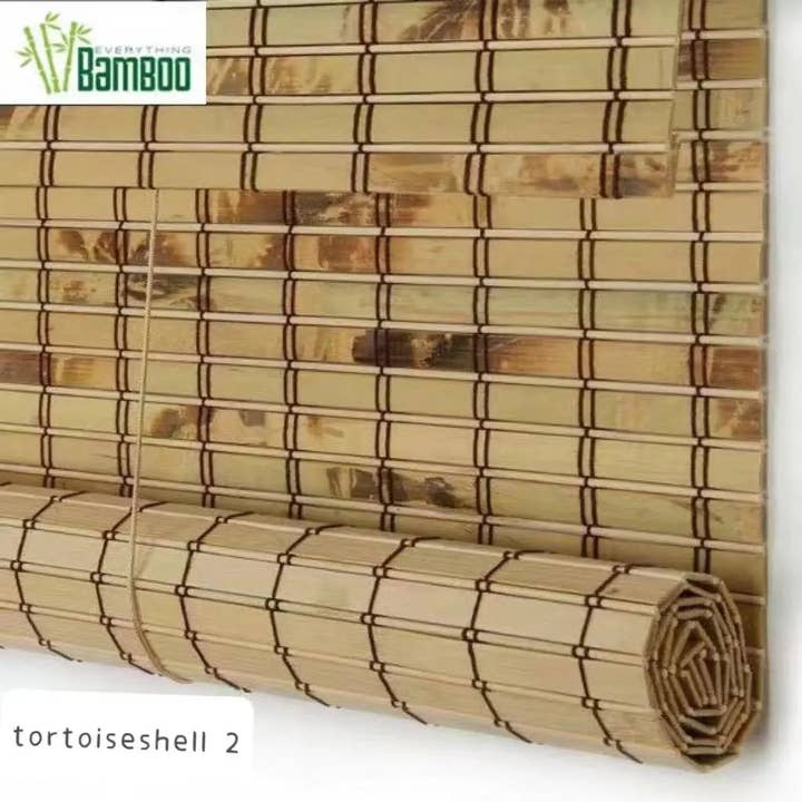 everythingbamboo - Wholesale Curtain - Custom Made Tortoiseshell Bamboo Blind Bamboo Curtain Bamboo Screen Rolling Blinds Panel Privacy Customization Size1