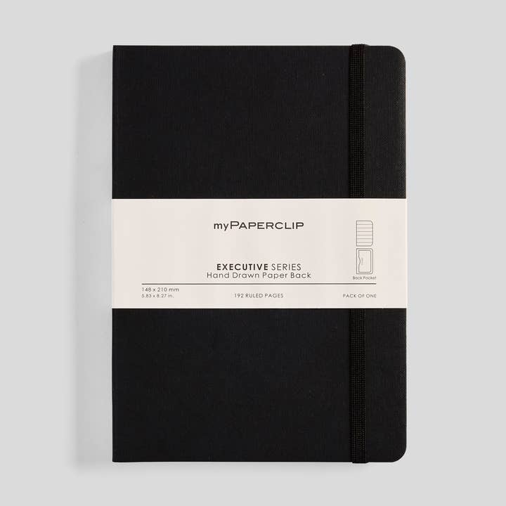 Executive Series Notebook - A5 (With Back Pocket) for wholesale by myPAPERCLIP