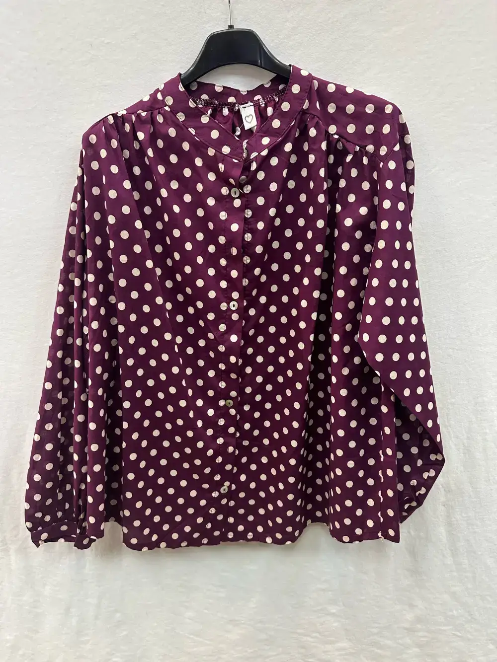 Mimi & Gogo - Wholesale Button Down Shirt - Women's - Printed Cotton Polka Dot Shirt13