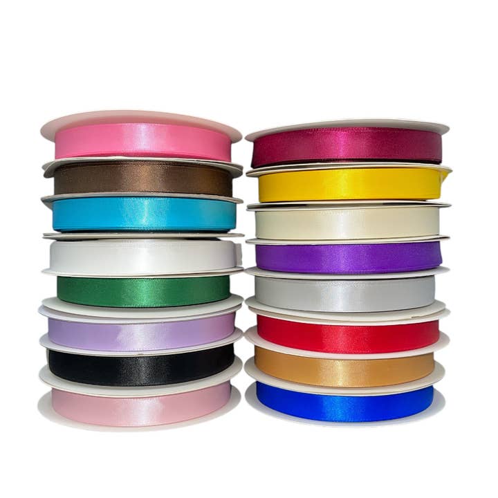 Thompson Wholesale - Vente Ruban – emballage cadeau - Ruban Satin Double Face Sans Fil ⅝" 50 Yards -- Lot de 160