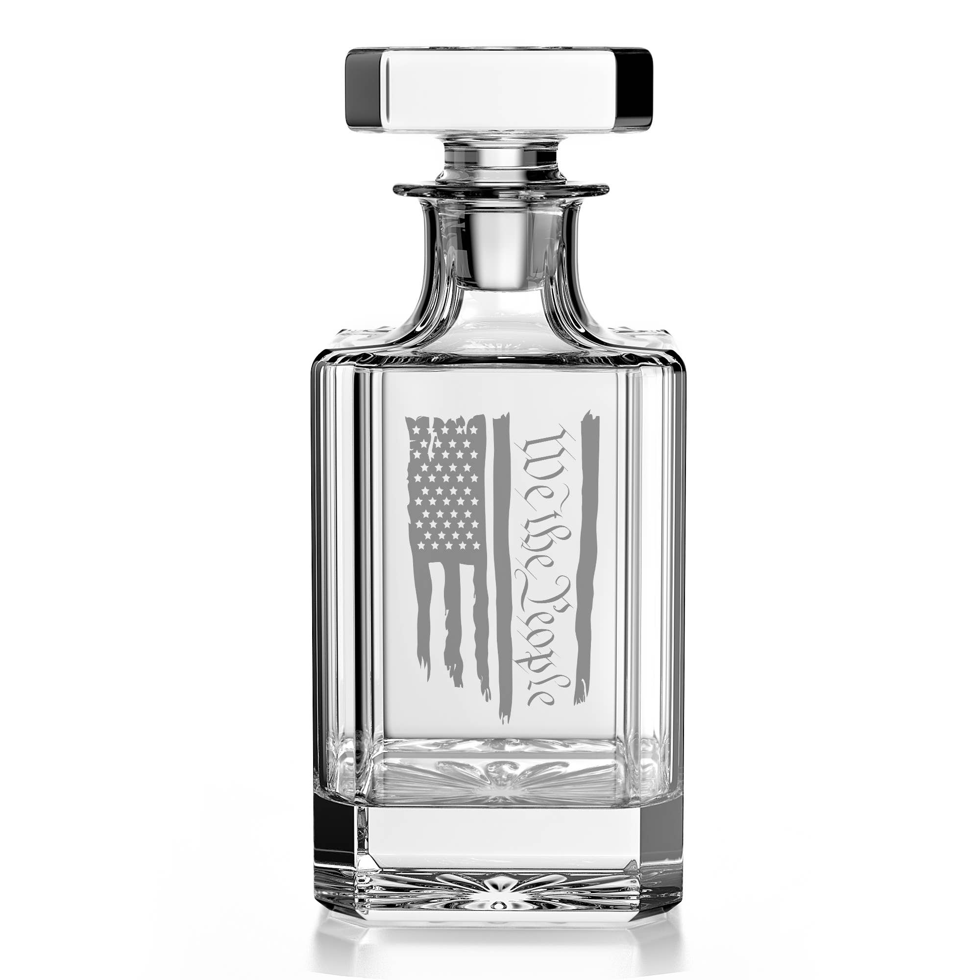 Old Southern Brass - Wholesale Decanter - We The People American Flag Decanter Whiskey Glass Gift Set2