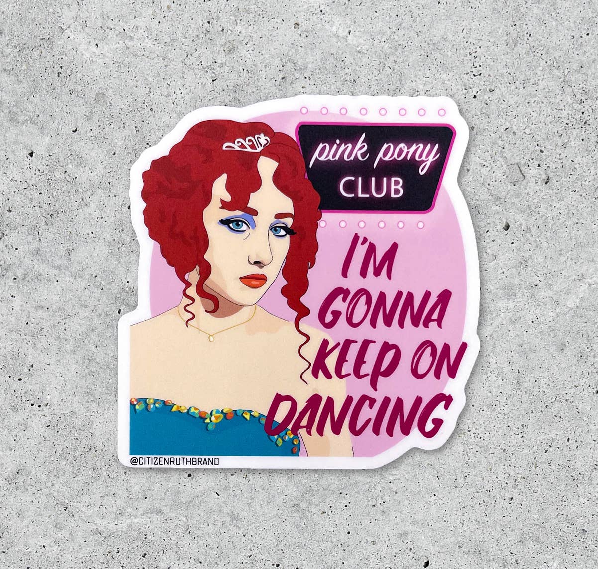 Citizen Ruth - Wholesale Sticker - Chappell Roan- Pink Pony Club vinyl sticker