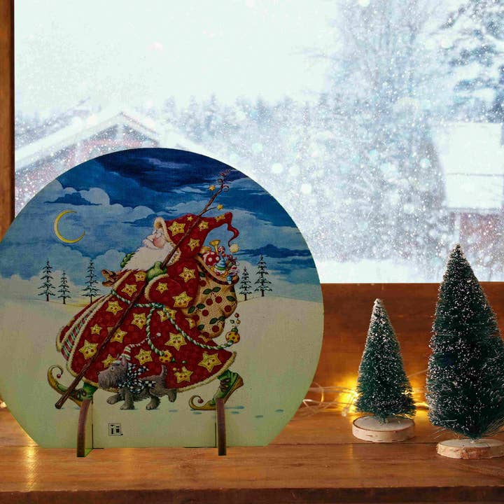 Boneca Mary Engelbreit Pai Natal em Madeira por atacado de LaserMach