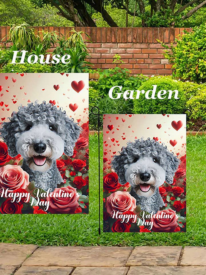 Bedlington Terrier Blauw - Valentijn Tuinvlag voor wholesale door Best of Breed Products