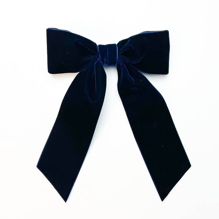 Grace & Grandeur - Wholesale Hair Bow - Women's - Large Velvet Hair Bow Barrette for Women | Bailee Bow12