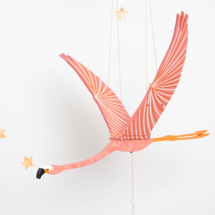Flamingo Flying Mobile for wholesale by Tulia's Artisan Gallery