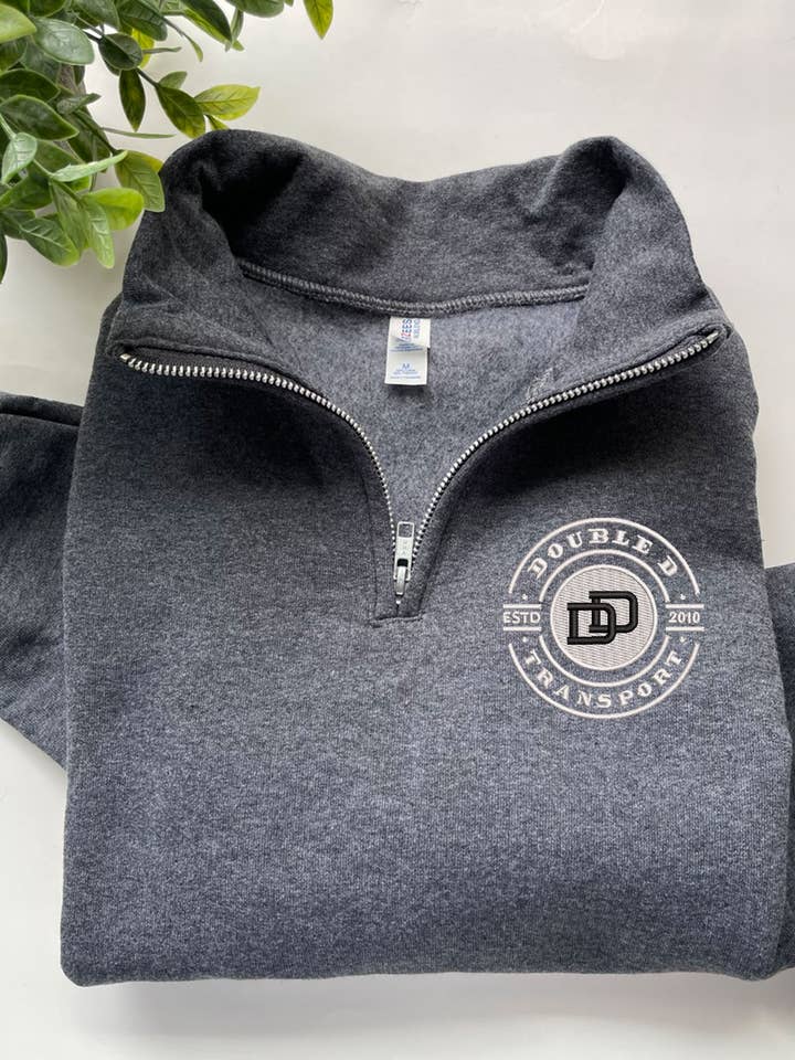 One Nine - Wholesale Sweatshirt - Unisex - Embroidery Custom Text/Logo Chest/Sleeve 1/4 Zip Sweatshirts