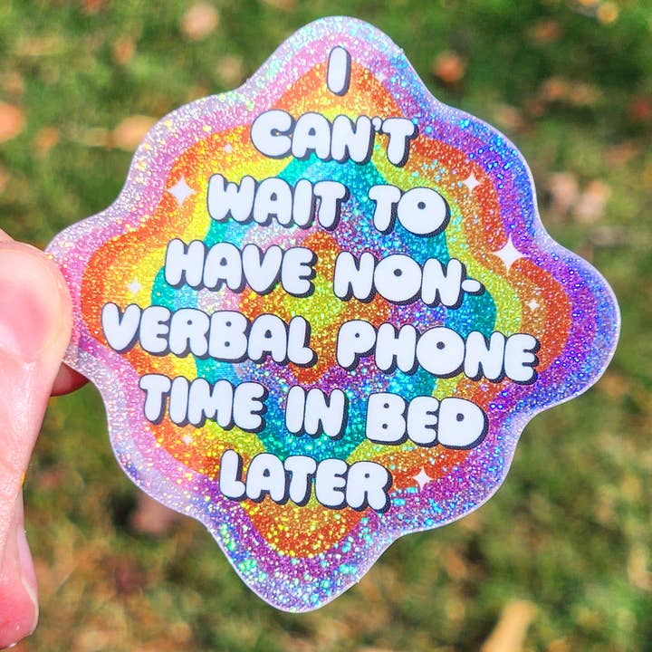 Luxe Trauma - Wholesale Sticker - Phone time sticker glitter rainbow hydroflask planner