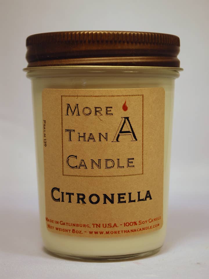 Citronella - 8 oz Jelly Jar for wholesale by More Than Candle