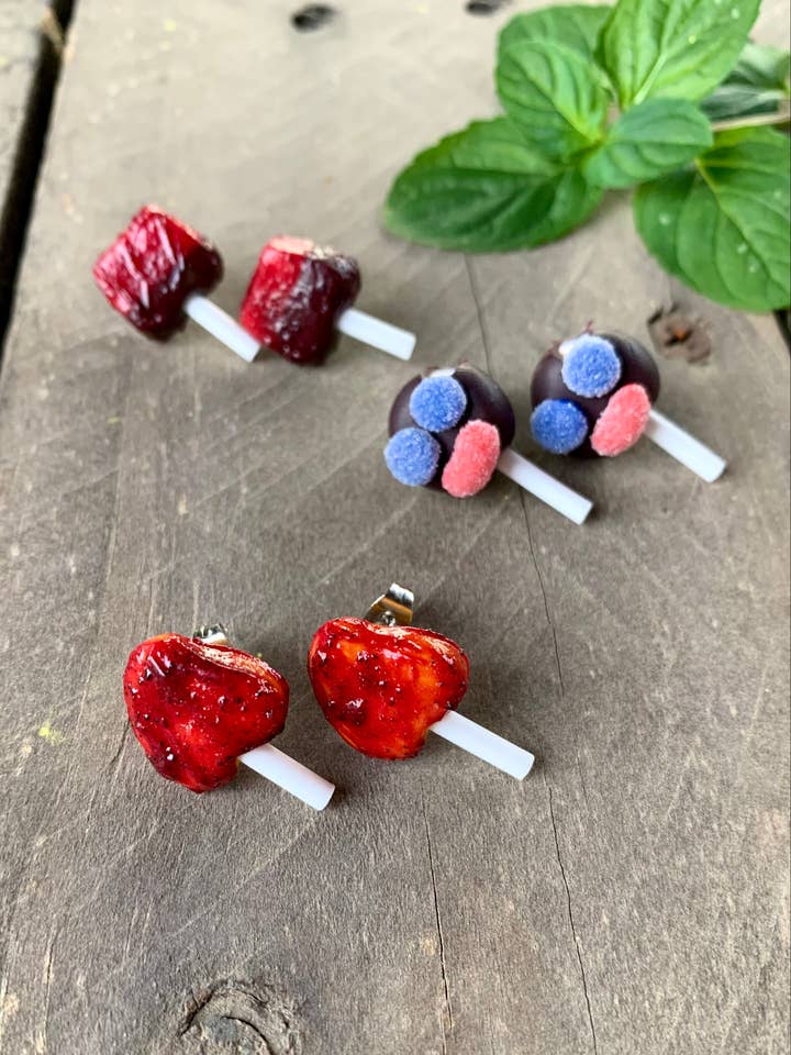 Mexican Paleta Earrings for wholesale by Iba Sisters