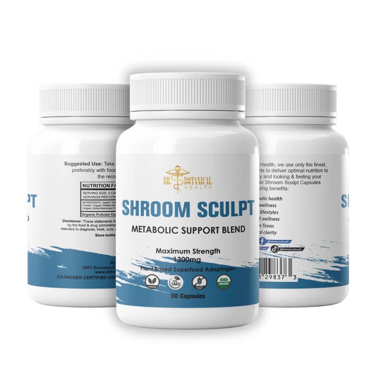 Lone Star Botanicals - Wholesale Protein/superfood powder - Organic Shroom Sculpt Mushroom Powder Capsules -- 60ct5