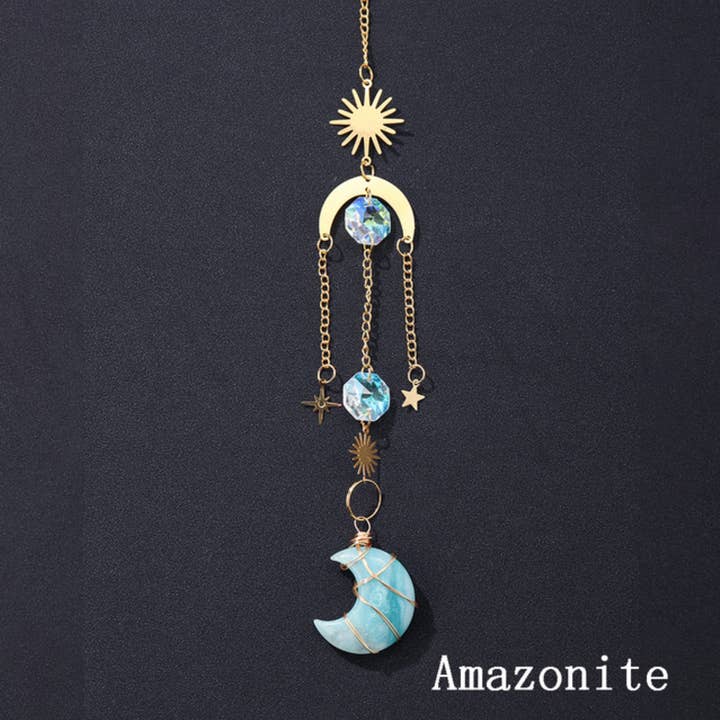 Crystolver - Wholesale Suncatcher - Crystal Moon Pendant Sun Catchers Decor