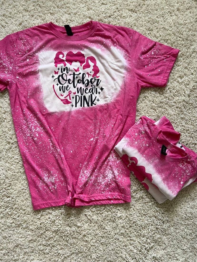 Davis Designs – wholesale T-shirts med screentryck – Dam – Bröstcancermedvetenhet blekt t-shirt, 4 designer1