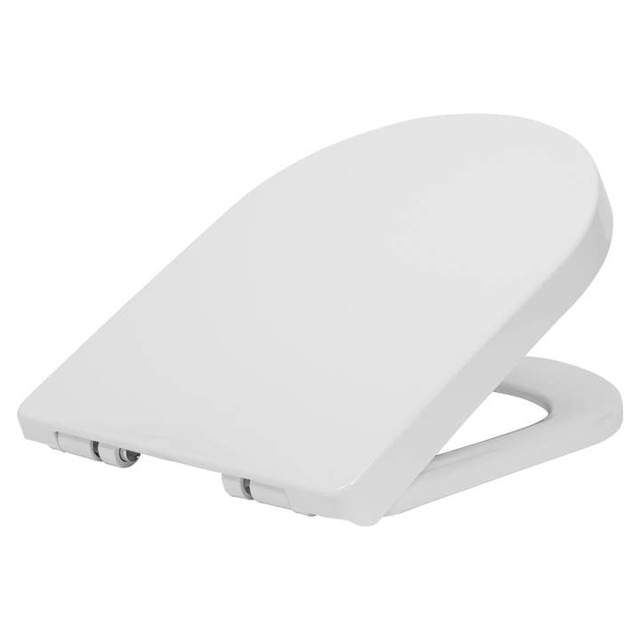 White Square Soft Close Toilet Seat - By Harbour Housewares for wholesale by Rinkit Ltd