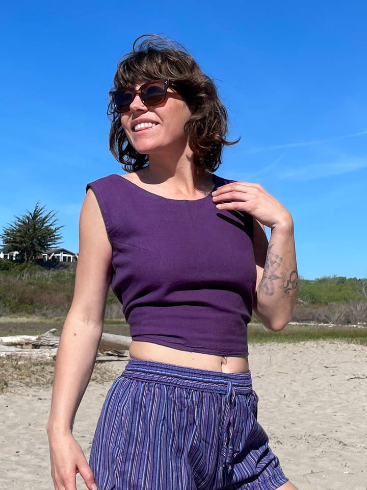 Zig Zag Asian Collection - Venta al por mayor Camiseta sin mangas - Mujer - Top con lazo trasero12