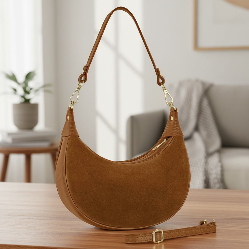TAKEASY - Vente Sac porté épaule – femme - Sac à bandoulière en cuir suédé22