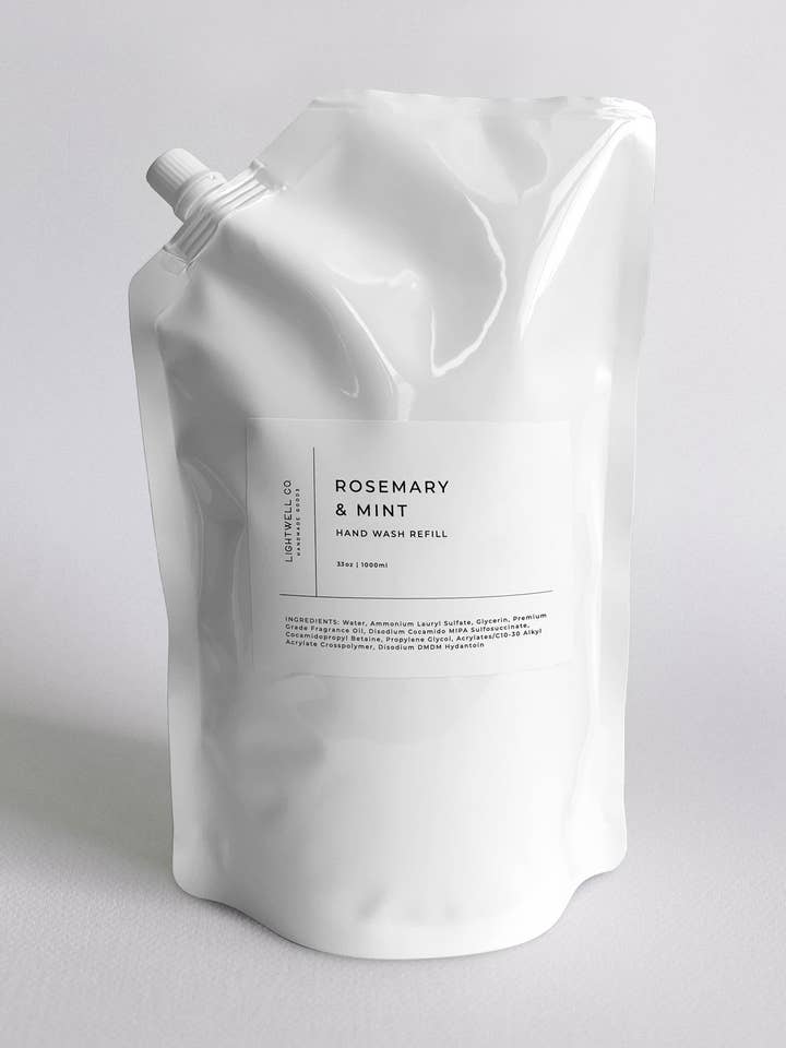 Rosemary & Mint Hand Wash Refill for wholesale by Lightwell Co.