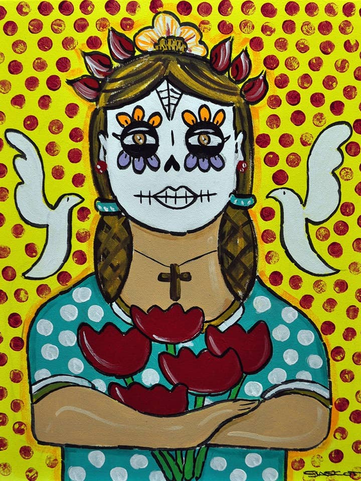 Day of the Dead Latin Art 8x10 Print for wholesale by Gascot Inc.