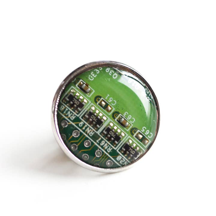 Pavlysh s.r.o. - Wholesale Lapel Pin/Button - Circuit board pin, 18mm silver3