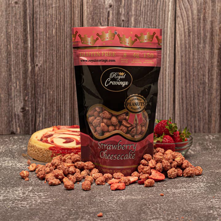Cacahuètes - Cheesecake aux fraises 8 oz pour la vente par Royal Cravings
