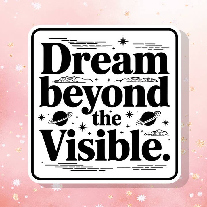 Dream Beyond the Visible Sticker Celestial Manifest for wholesale by London Luxury Candles