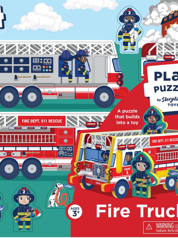 Fire Truck Play Puzzle for wholesale by Storytime Toys