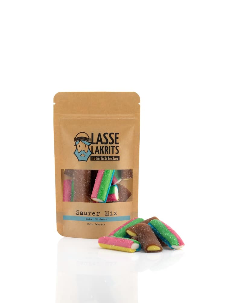 LASSE LAKRITS - natürlich lecker - Wholesale Gummy - Saurer-Mix Mini Cola Unicorn 135g1