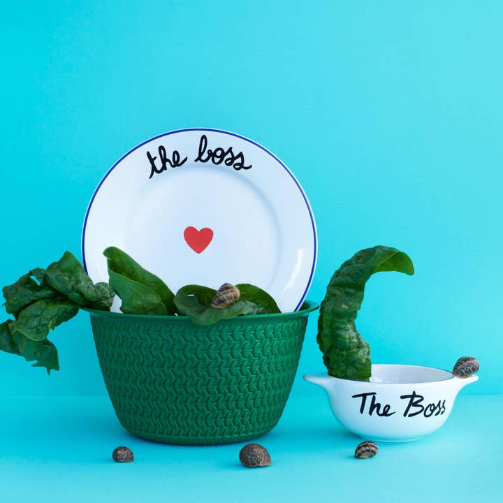 Pied De Poule - Wholesale Decorative Plate/Dish/Bowl - LA FAMILLE S'ÉLATE PLATE - The Boss0