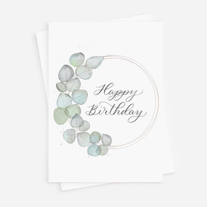 Cartão “Feliz Aniversário” por atacado de Blue Skies Lettering