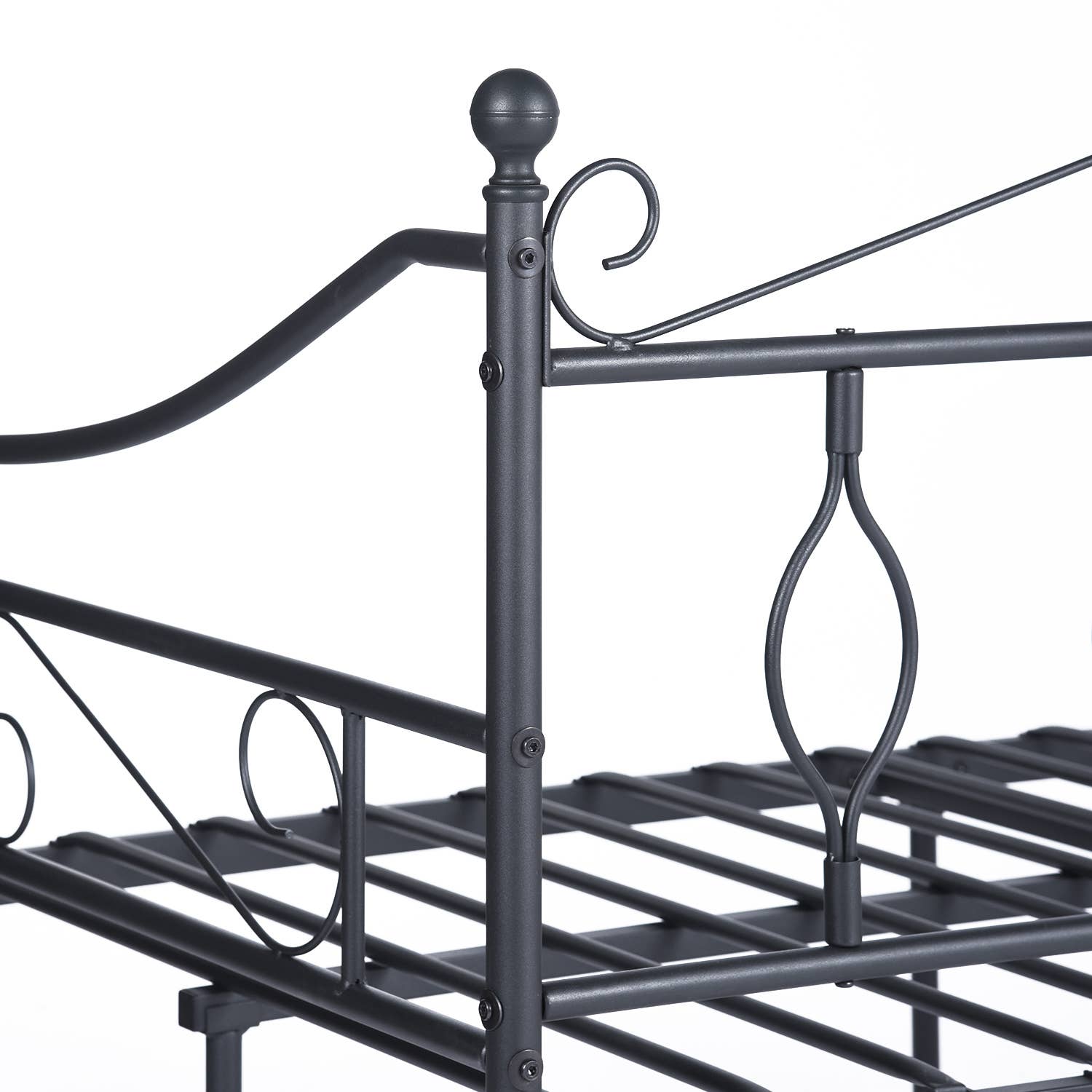 HOMYCASA DESIGN INC - Wholesale Bed - Twin Daybed Metal Platform Bed Frame SofaBed with Metal Slat13