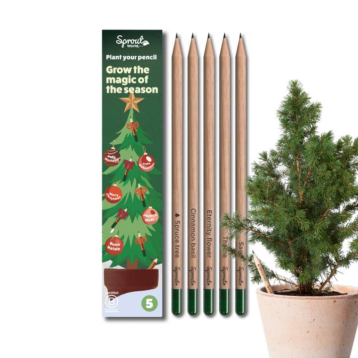 SproutWorld - Wholesale Pencil - SproutWorld Plantable Pencils | X-mas · 5 pack9