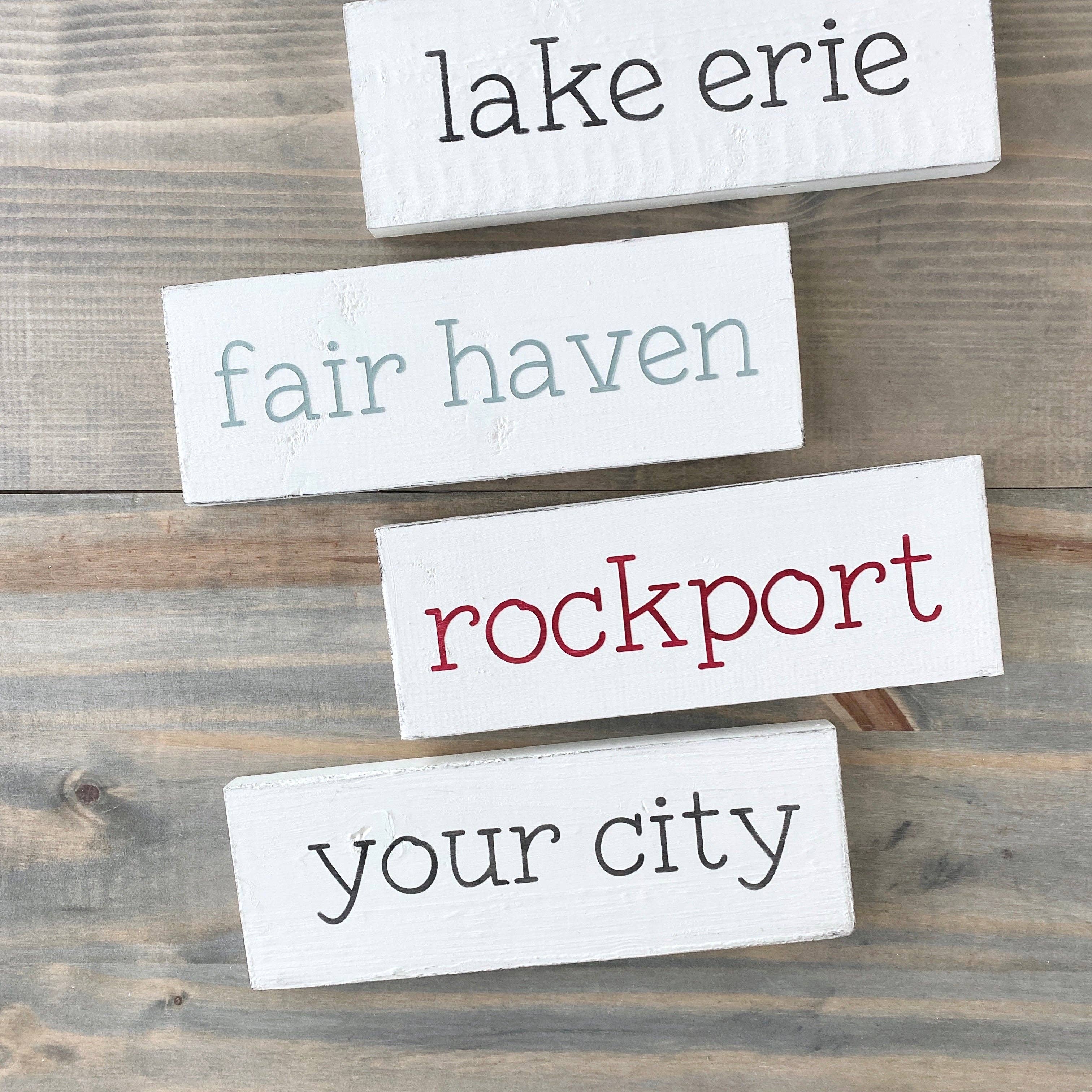 Anchored Soul Designs - Wholesale Sign - Small Location Word Sign, custom decor, town name drop6