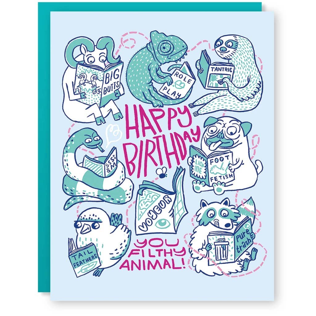 Party Mouse Studio - Wholesale Birthday Card - Filthy Animals Card0