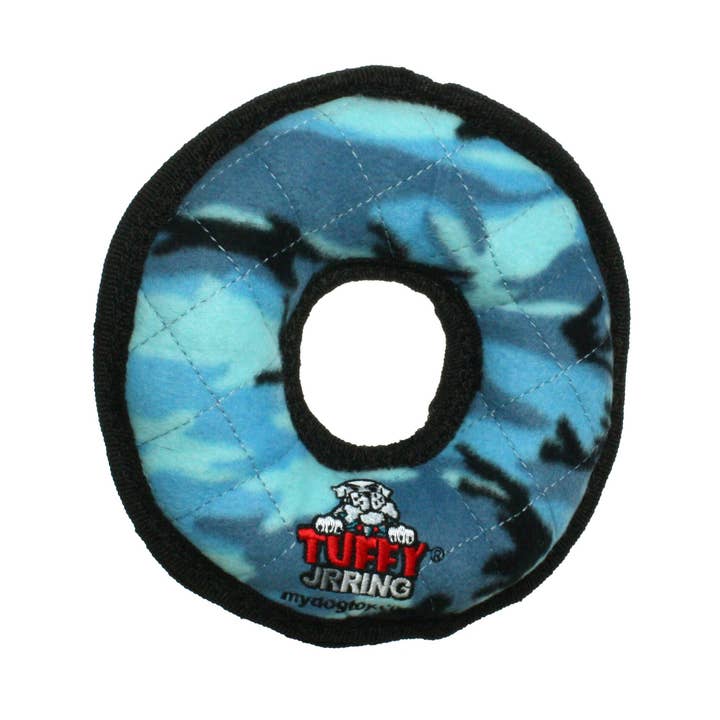 Tuffy Jr Ring - Camo Blue, Durable, Squeaky Dog Toy for wholesale by Tuffy Dog Toys - VIP Products