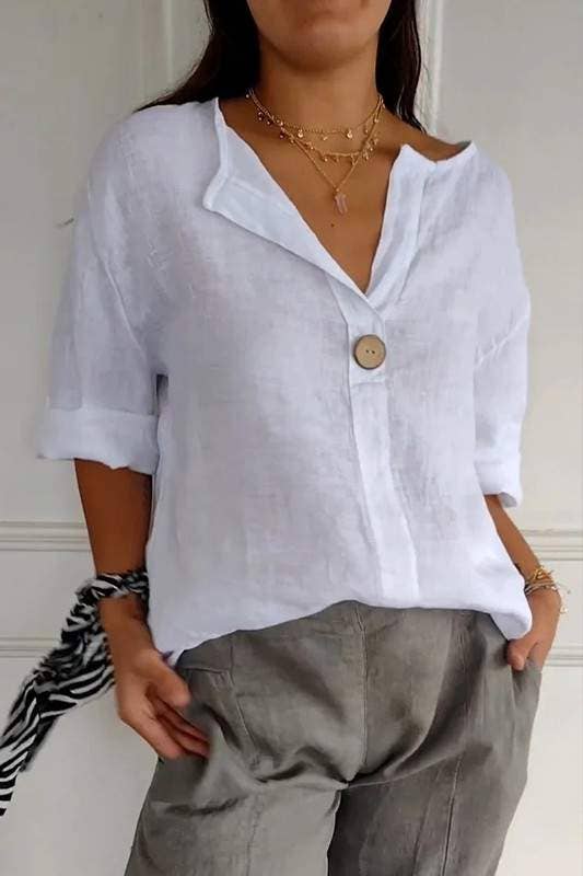 Fashion Combination - Wholesale Blouse - Women's - coastal breeze linen blouse0