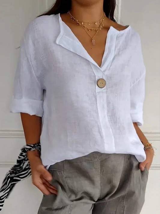 Fashion Combination - Wholesale Blouse - Women's - coastal breeze linen blouse
