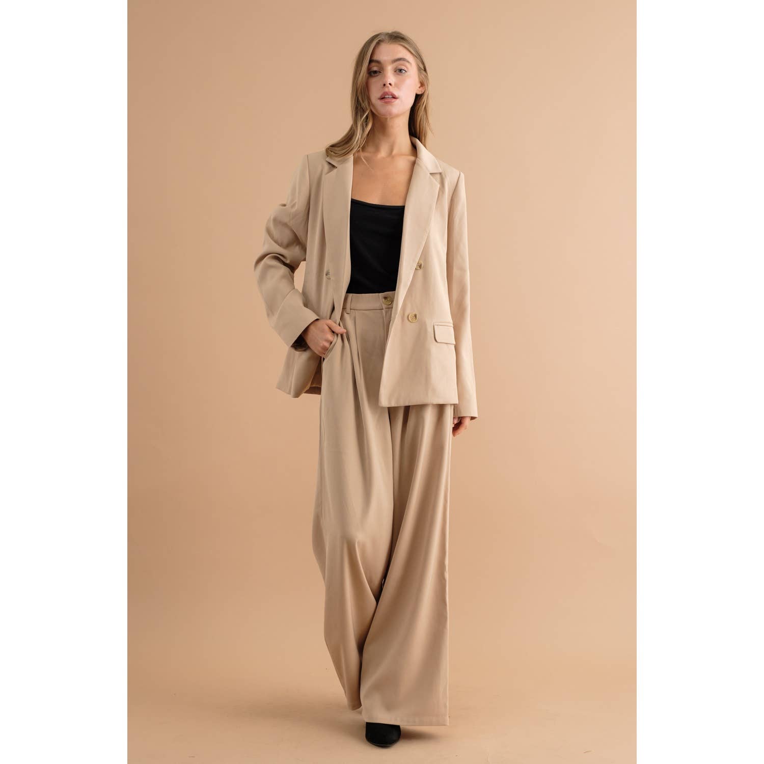 Sweet Generis – Großhandel Hose – Damen – WEITE HOSE MIT HOHER TAILLE1